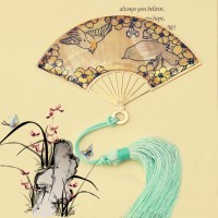 SF-10贝壳扇之黄莺与梅（浅）